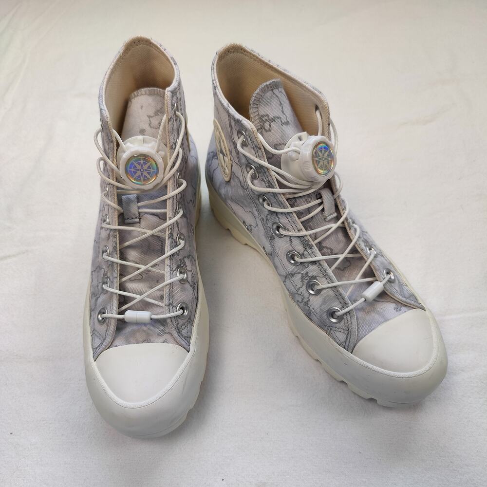 Converse Chuck Taylor All Star Lugged Hi Canvas Artsy Watermarks Preppy Sneakers